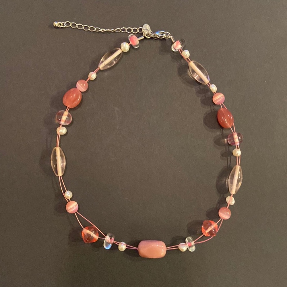 Pink Beaded Necklace Lia Sophia